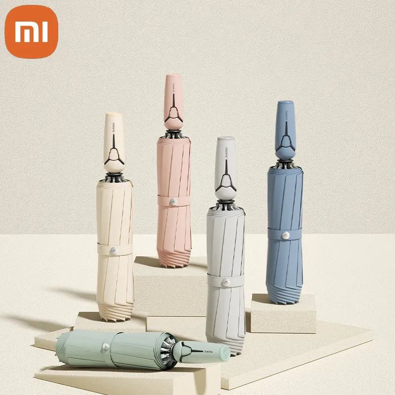 3-in-1 AutoFold Reverse Umbrella with LED & Wind Guard
