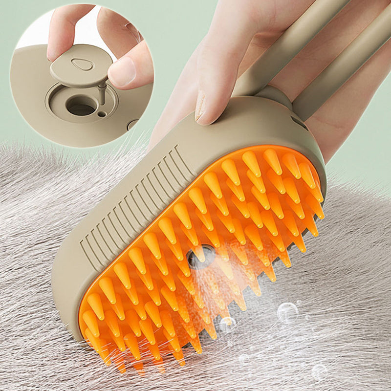 AquaGlow™ 3-in-1 Pet Steam Brush 💨