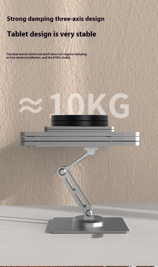 360-Degree Rotating Aluminum Phone Stand - Foldable Desktop Holder for Smartphones & Tablets