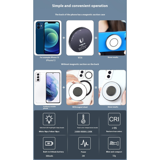 GlowPop™ Magnetic Selfie Light 💡