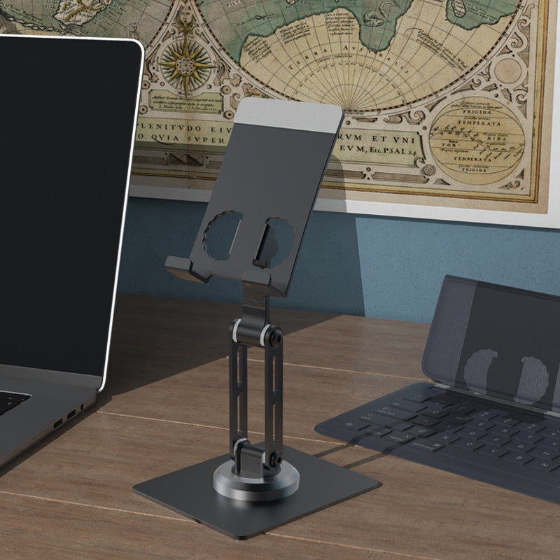 360-Degree Rotating Aluminum Phone Stand - Foldable Desktop Holder for Smartphones & Tablets