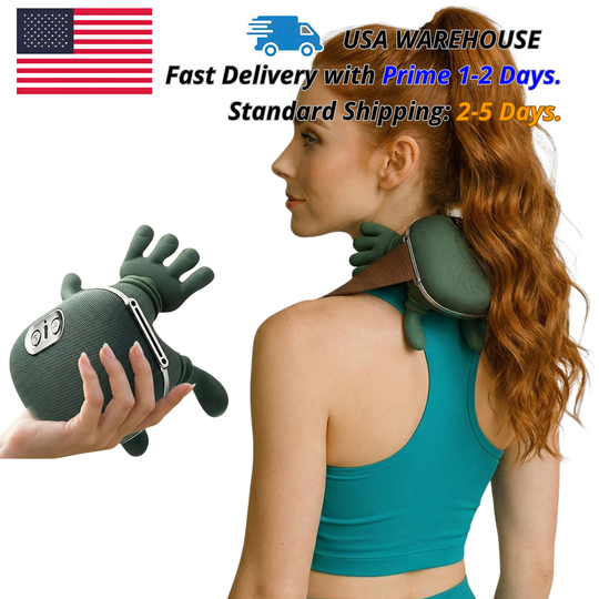 4D Shiatsu Neck & Shoulder Massager - USA Stock 2-5 Days (Cordless & Hands-Free)
