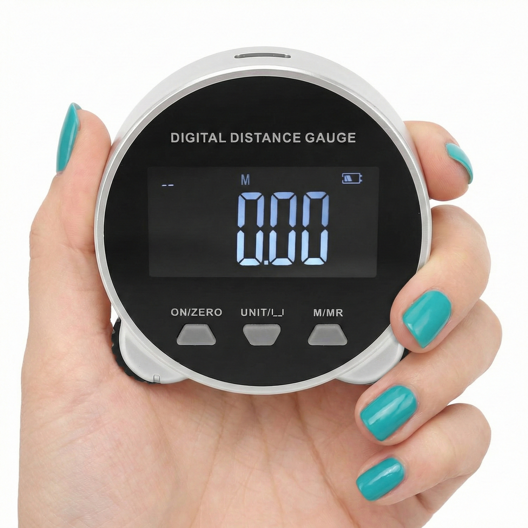 Smart Digital Electronic Ruler - Rolling Tape Measure for Curves, Irregular Surfaces & Straight Lines with LCD Display