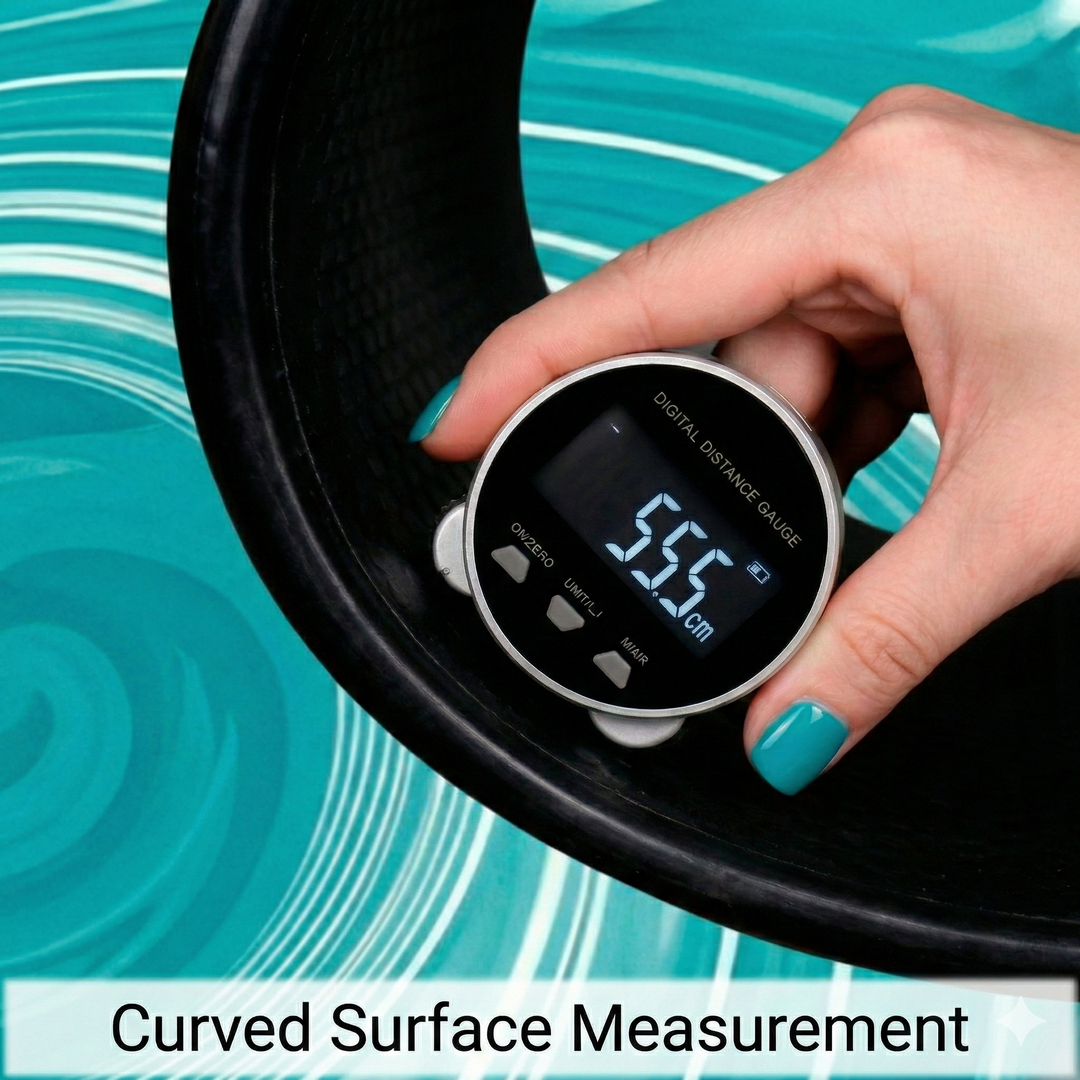 Smart Digital Electronic Ruler - Rolling Tape Measure for Curves, Irregular Surfaces & Straight Lines with LCD Display