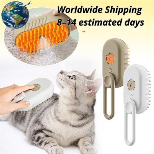 AquaGlow™ 3-in-1 Pet Steam Brush 💨