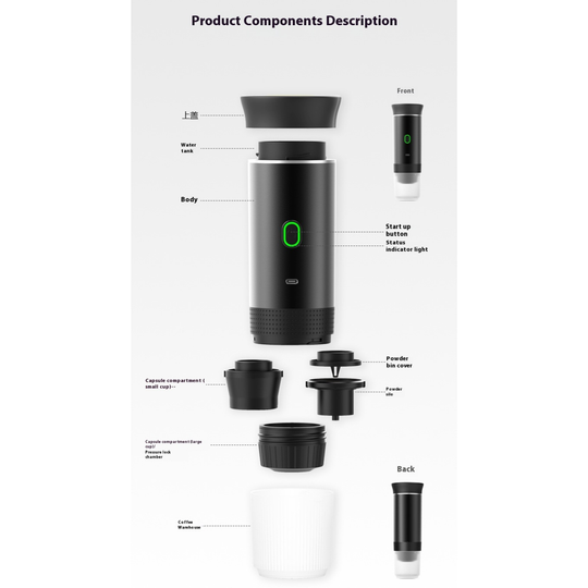 BrewMaster™ Go | All-in-One Portable Espresso Maker ☕