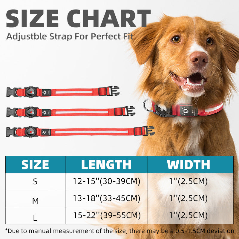 GuardianGlow™ | The Ultimate LED AirTag Dog Collar 🐾💡