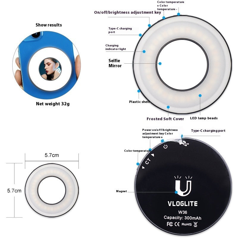 GlowPop™ Magnetic Selfie Light 💡