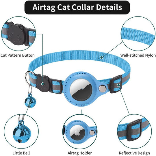 SafePaws™ AirTag Cat Collar | Safe, Stylish & Trackable! 🐾