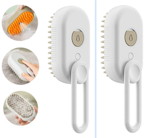 AquaGlow™ 3-in-1 Pet Steam Brush 💨