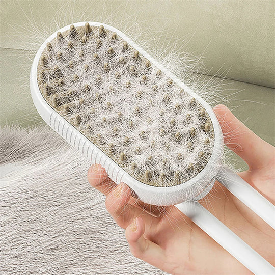 AquaGlow™ 3-in-1 Pet Steam Brush 💨